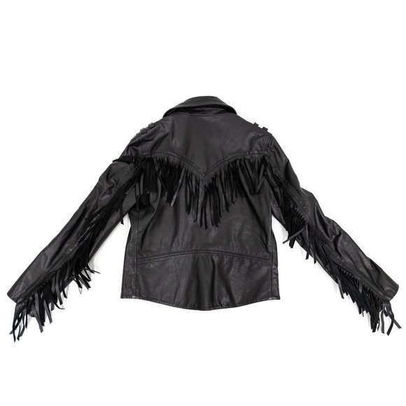 Philosophy Di Lorenzo Serafini black fringe buffalo leather jacket - Picture 3 of 16